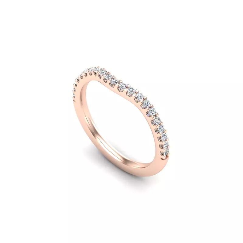 14K Rose Gold Sarai Pave Band