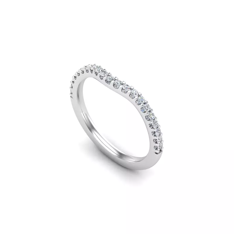 14K White Gold Sarai Pave Band