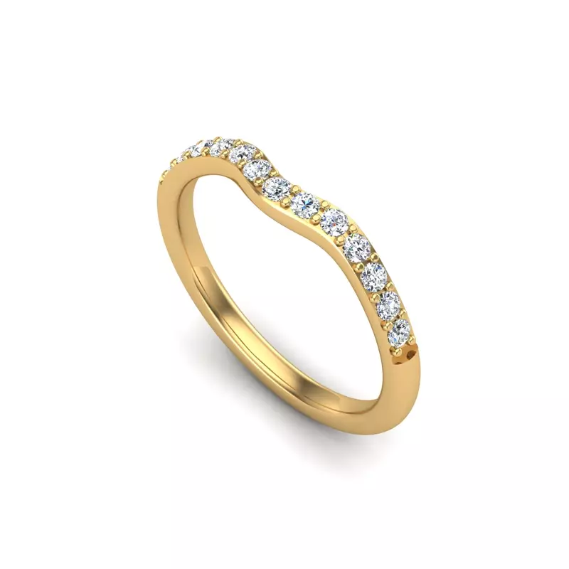18K Yellow Gold Felicity Pave Band