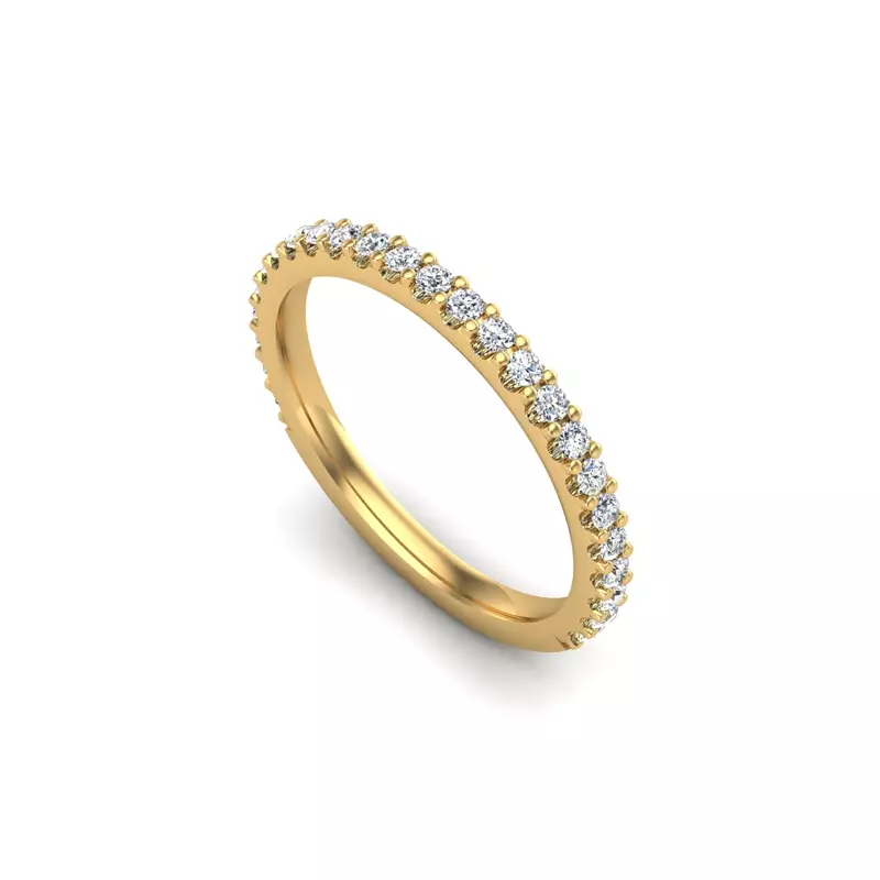 18K Yellow Gold Leyla Pave Band