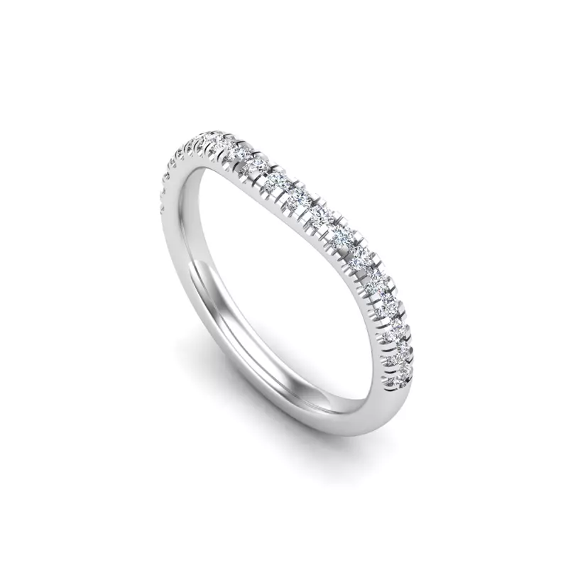 14K White Gold Alora Pave Band