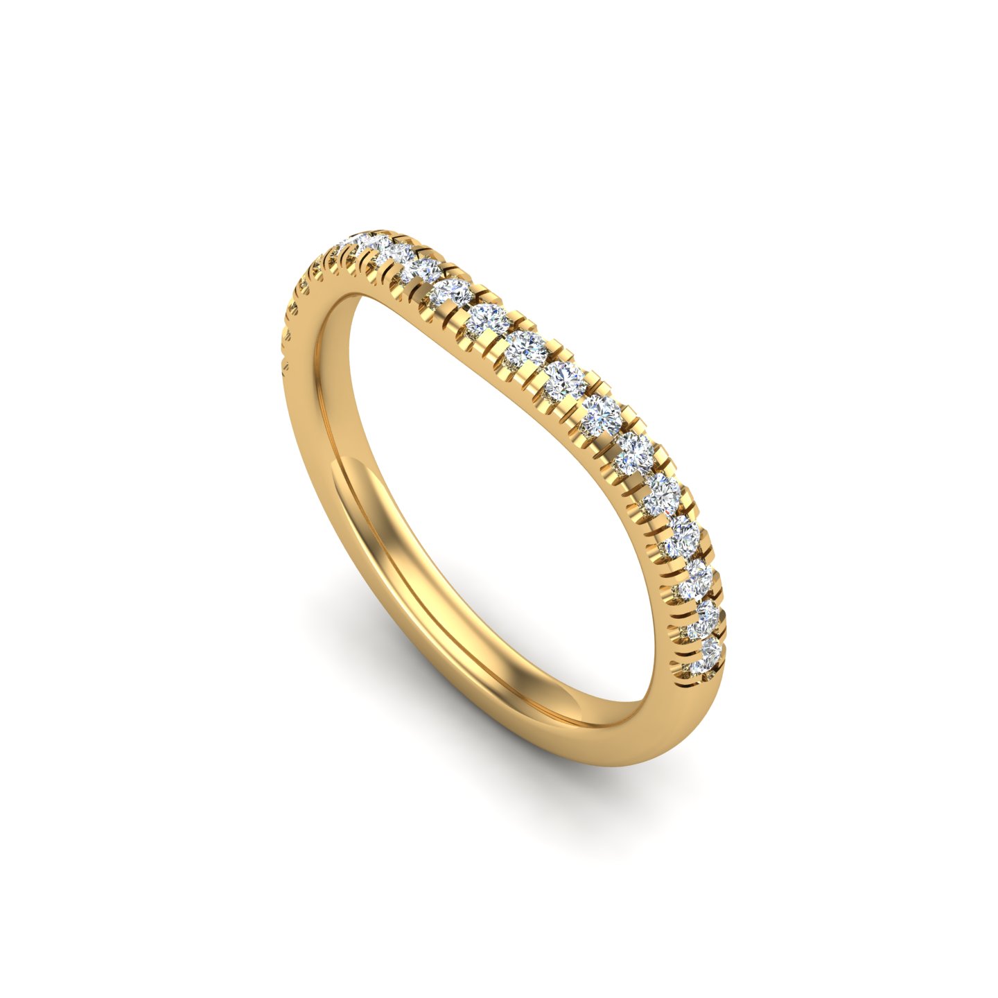 18K Yellow Gold Alora Pave Band