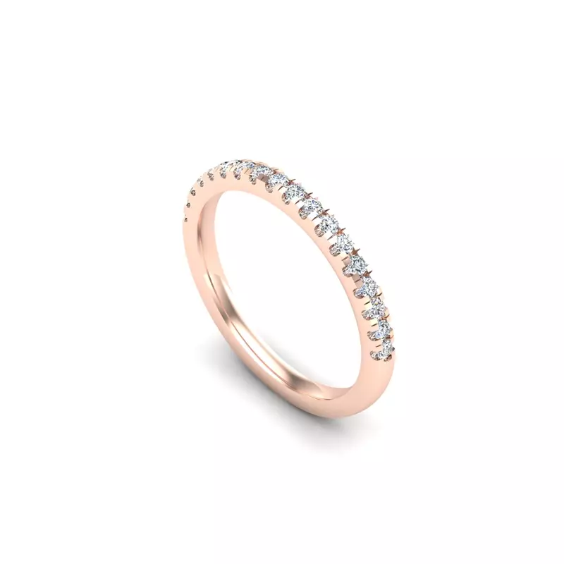 14K Rose Gold Cameron Pave Band