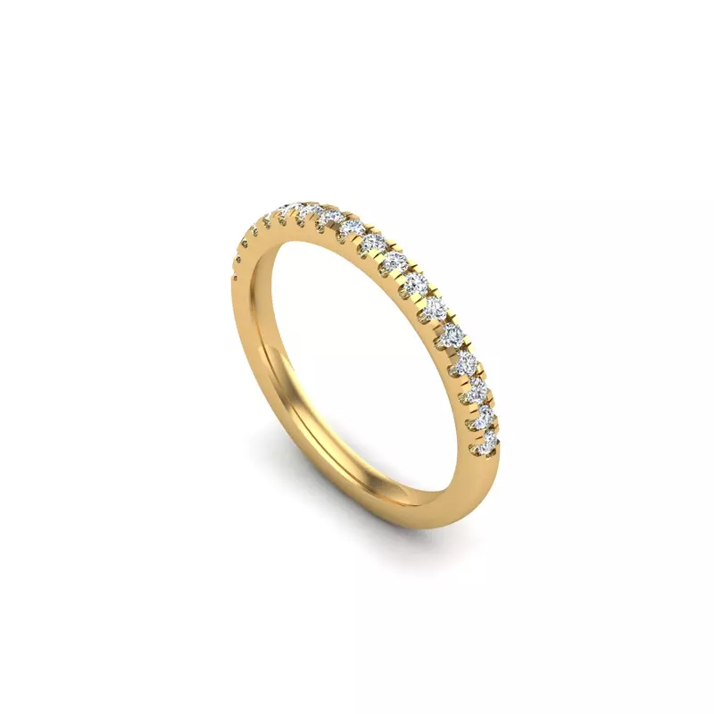 14K Yellow Gold Cameron Pave Band