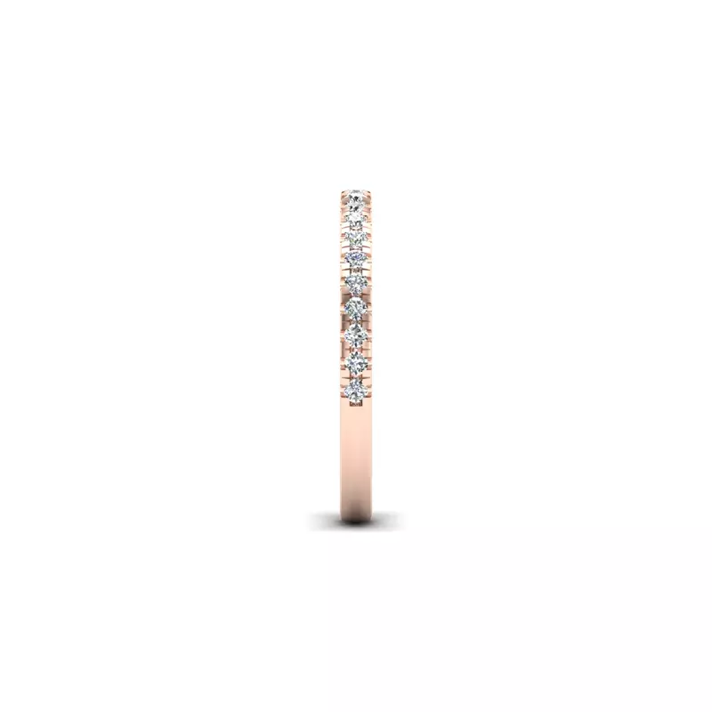 14K Rose Gold Emory Pave Band