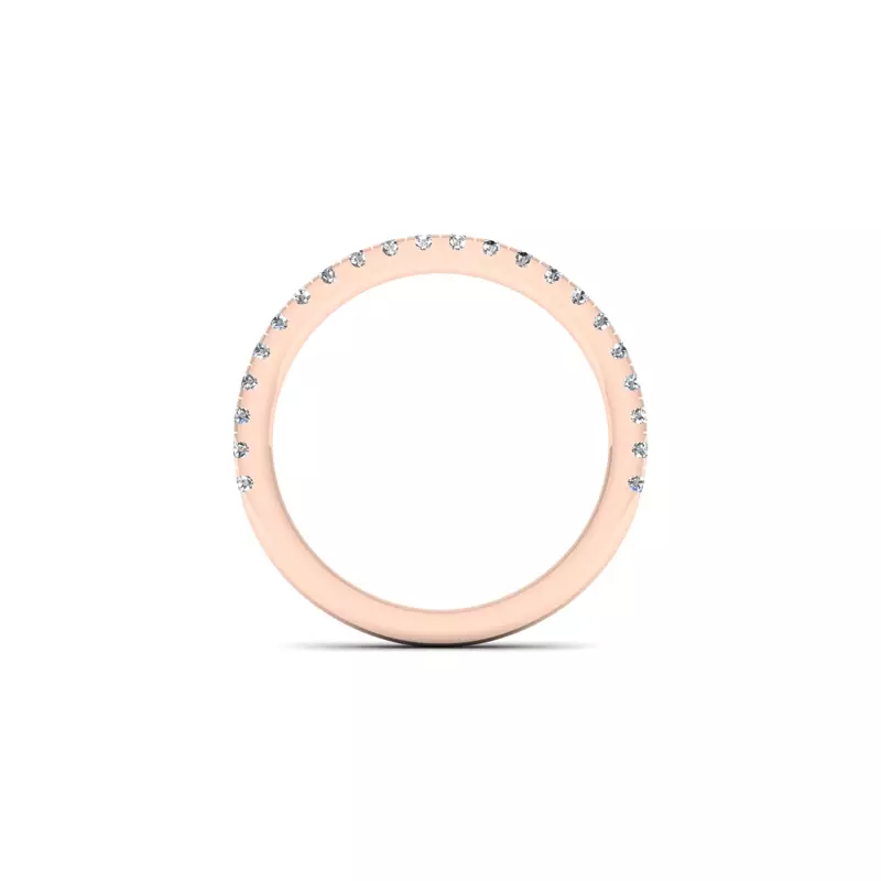 14K Rose Gold Emory Pave Band