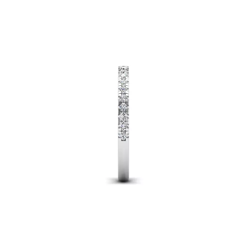 14K White Gold Emory Pave Band
