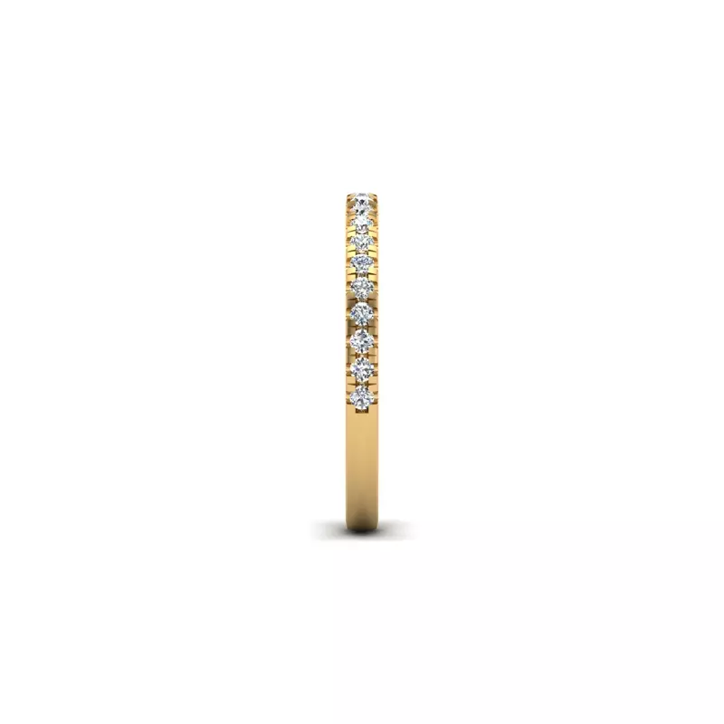 14K Yellow Gold Emory Pave Band