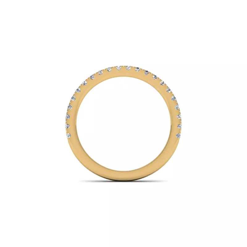 14K Yellow Gold Emory Pave Band