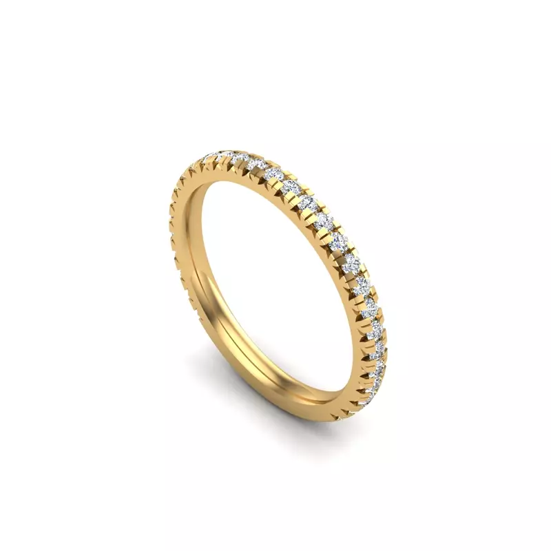 14K Yellow Gold Alison Pave Band
