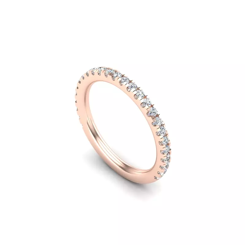 14K Rose Gold Cassidy Pave Band