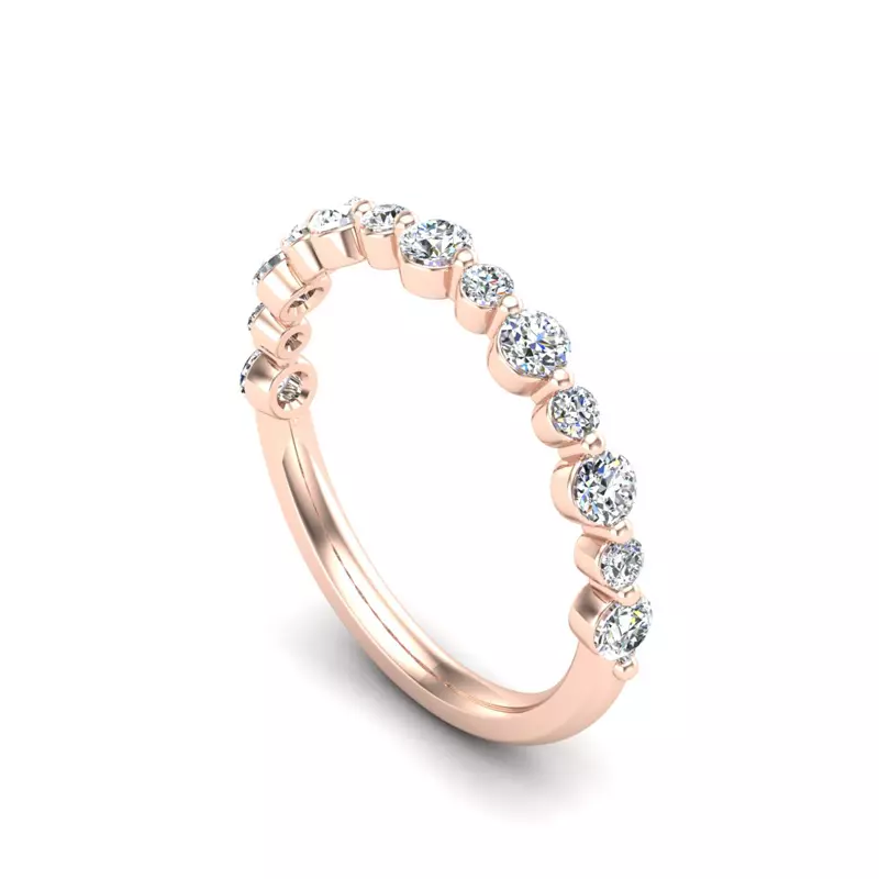 14K Rose Gold Sarah Diamond Band