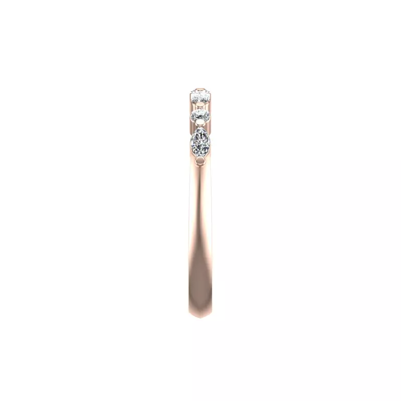 14K Rose Gold Autumn Pave Band