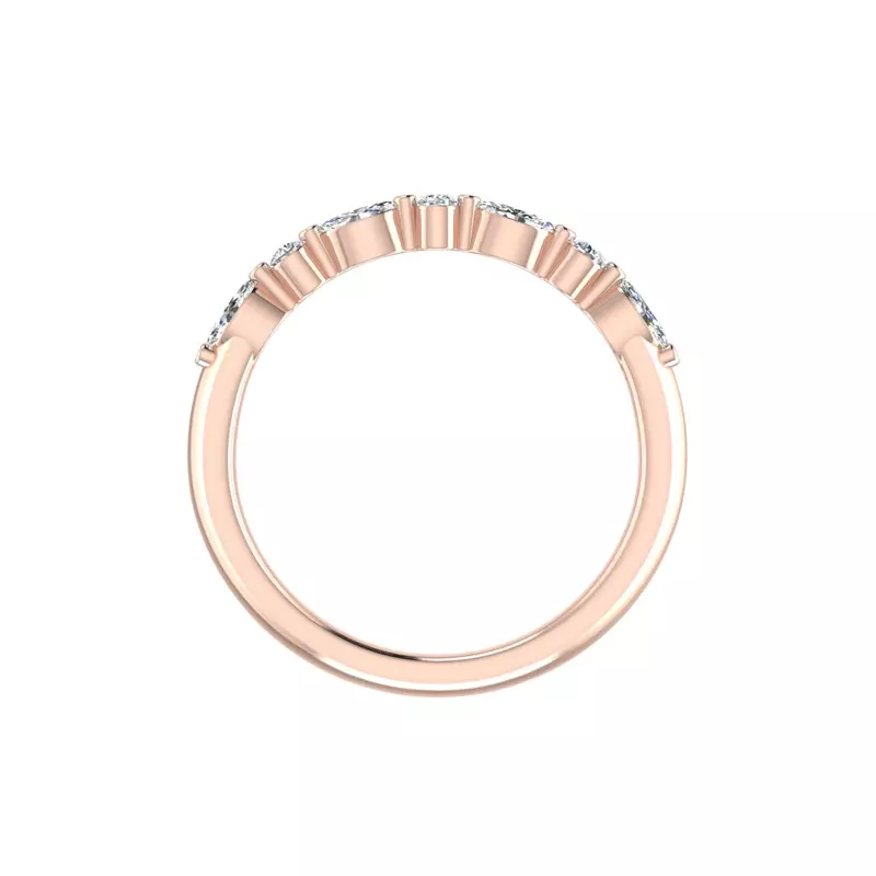 14K Rose Gold Autumn Pave Band