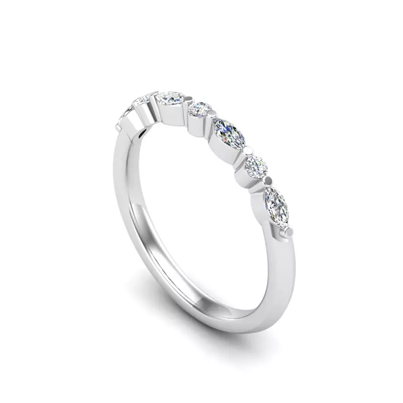 Platinum Autumn Pave Band