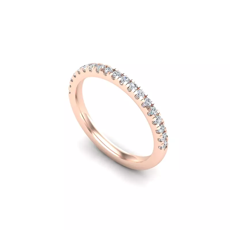 14K Rose Gold Quinn Pave Band