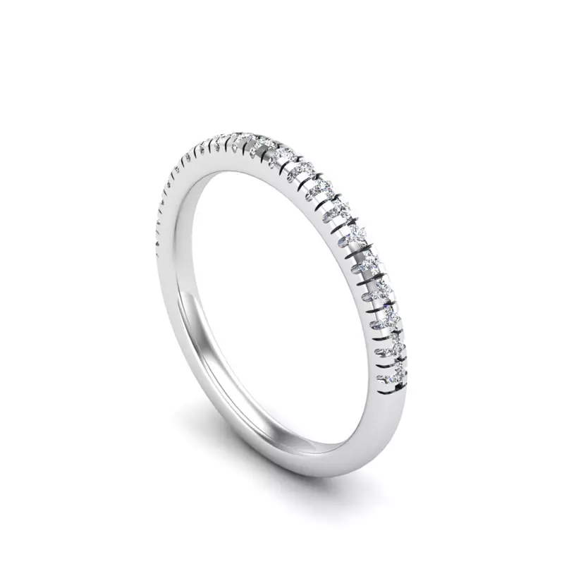 14K White Gold Eva Pave Band
