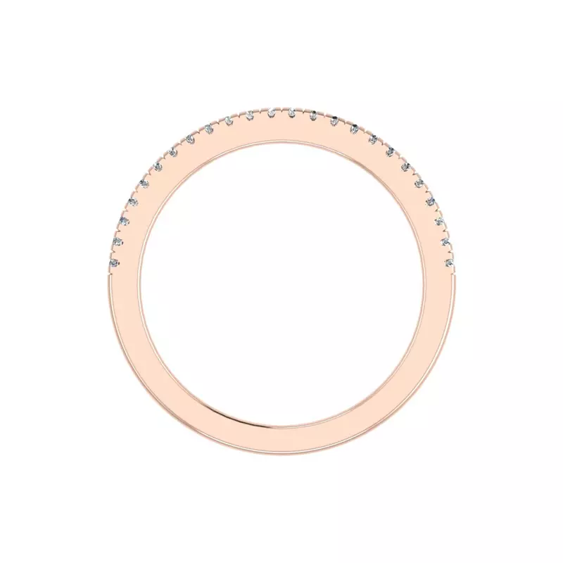 14K Rose Gold Piper Pave Band