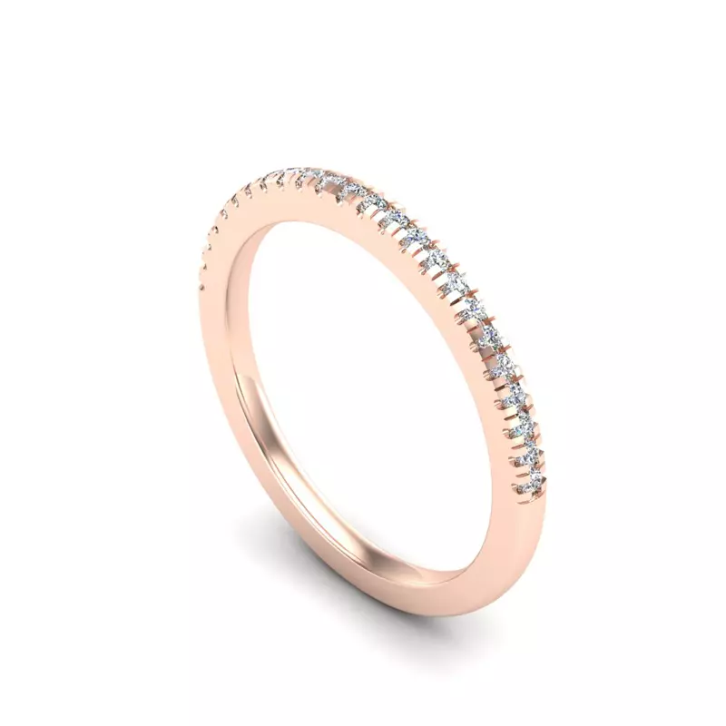 14K Rose Gold Piper Pave Band