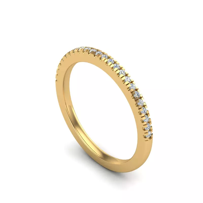 14K Yellow Gold Piper Pave Band