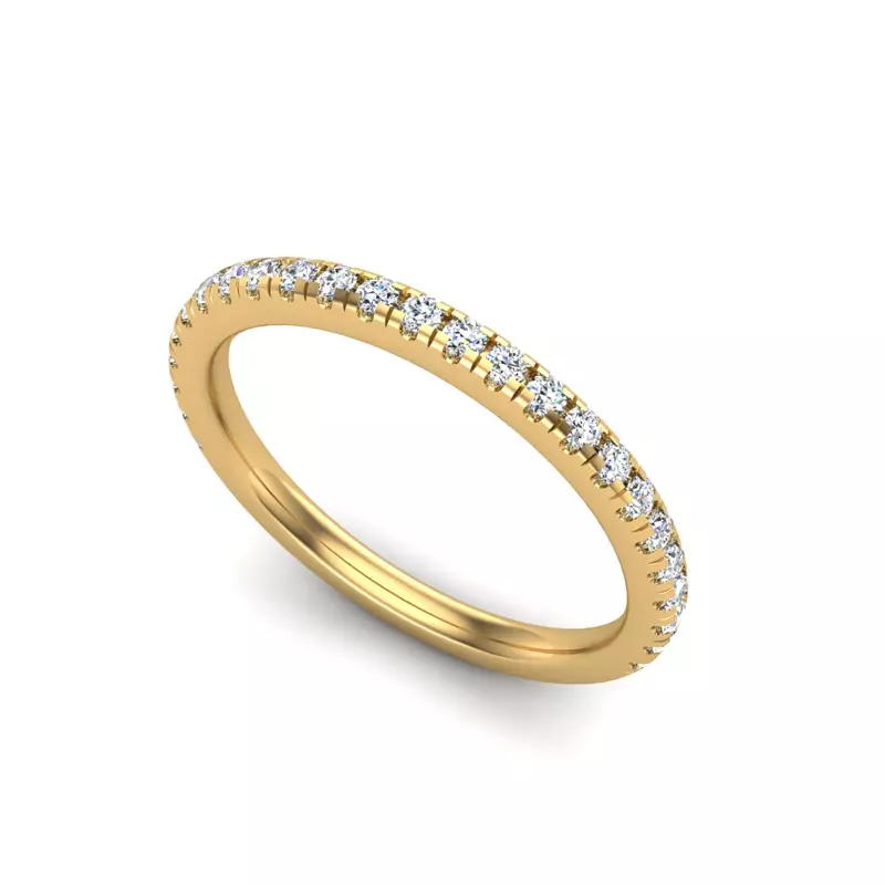 14K Yellow Gold Sadie Pave Band