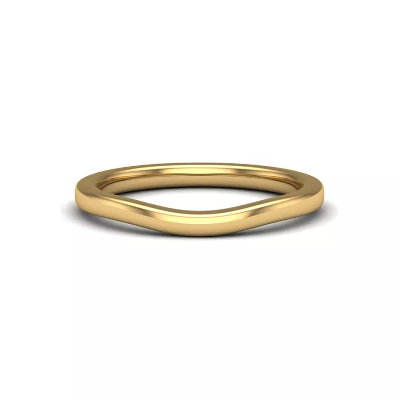 14K Yellow Gold Erin Curved Band