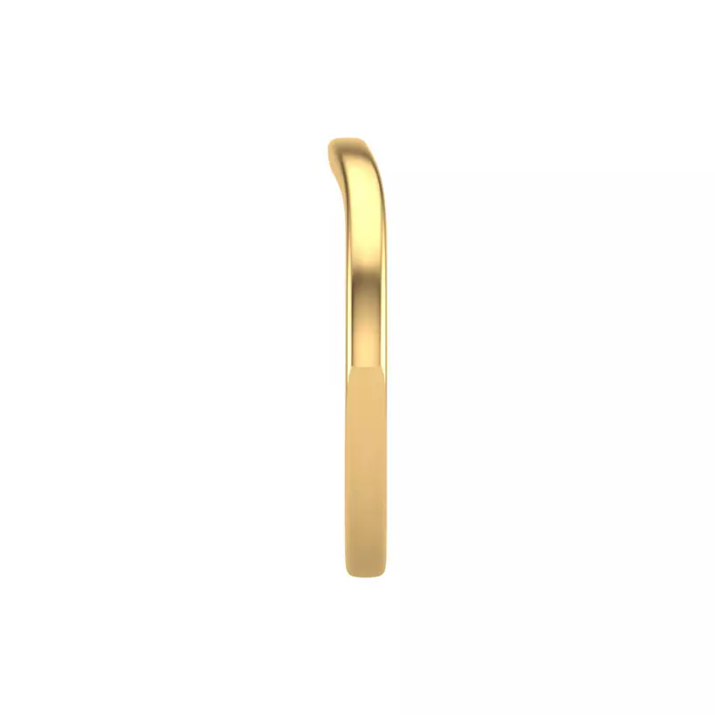 14K Yellow Gold Erin Curved Band