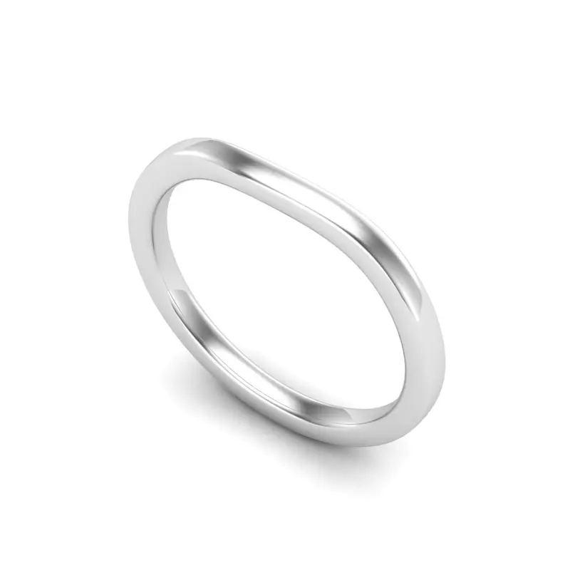 Platinum Erin Curved Band