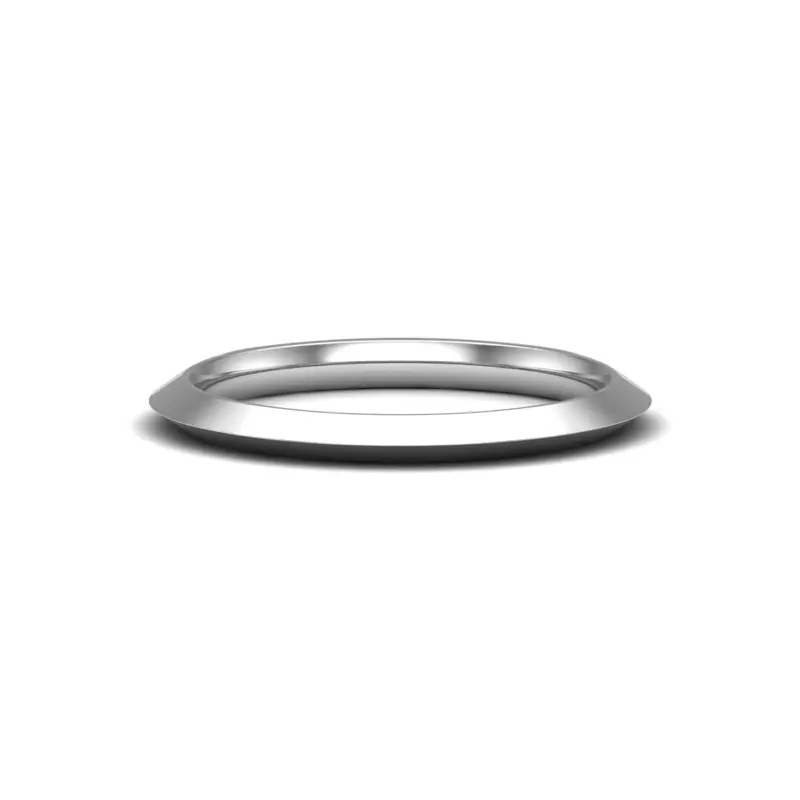 14K White Gold Alia Knife Edge Band