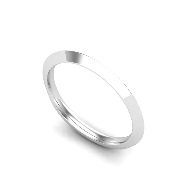 14K White Gold Alia Knife Edge Band