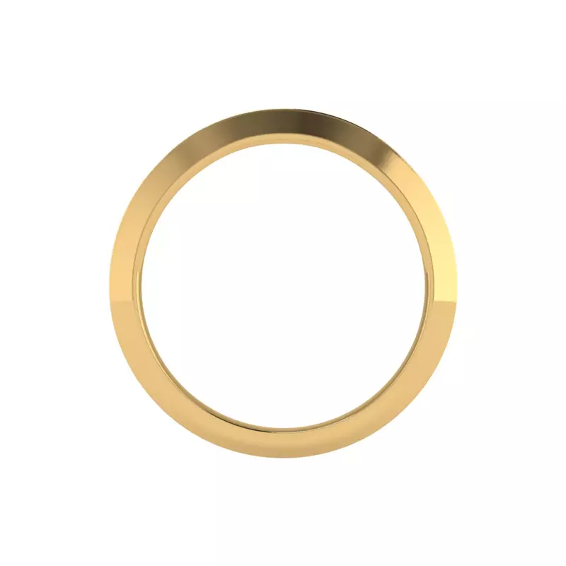 14K Yellow Gold Alia Knife Edge Band