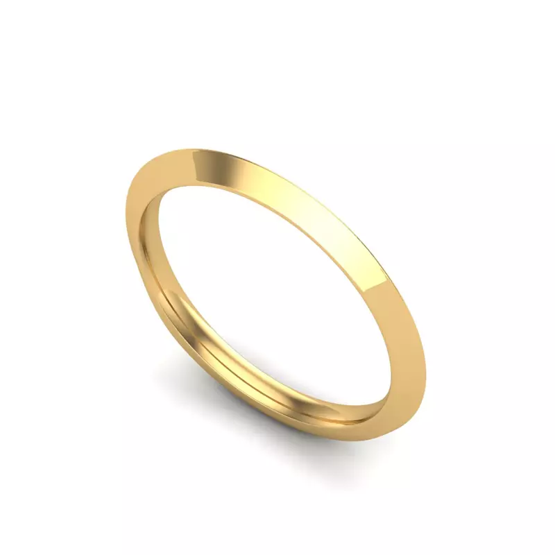 14K Yellow Gold Alia Knife Edge Band