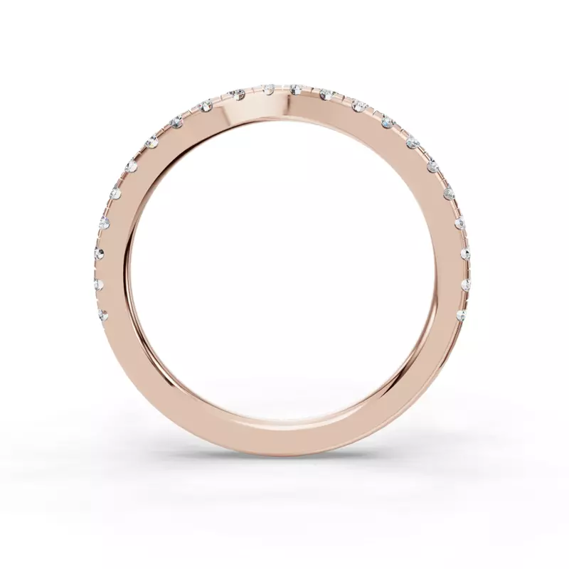 14K Rose Gold Gabriella Grand Pavé Contoured Band