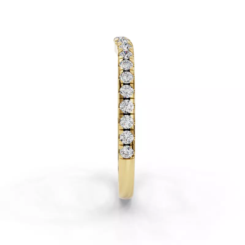 14K Yellow Gold Gabriella Grand Pavé Contoured Band