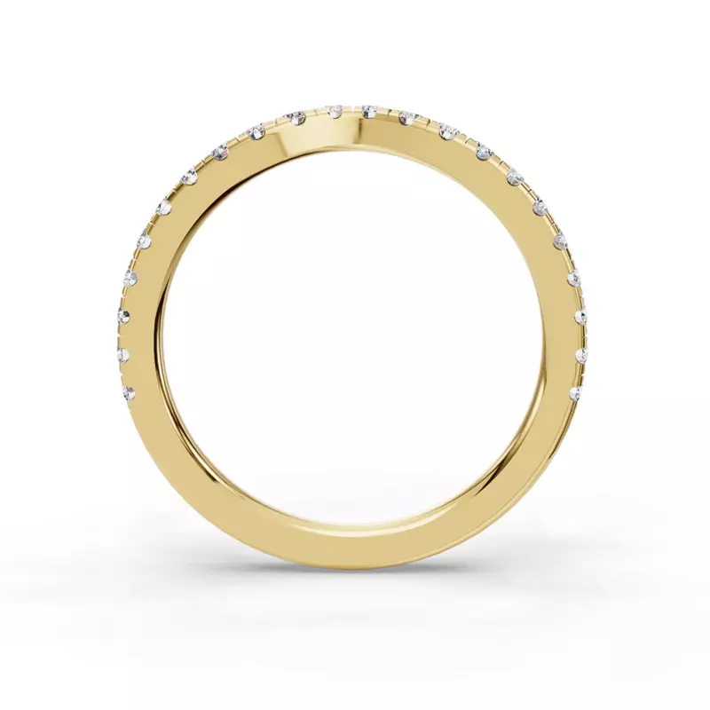 14K Yellow Gold Gabriella Grand Pavé Contoured Band