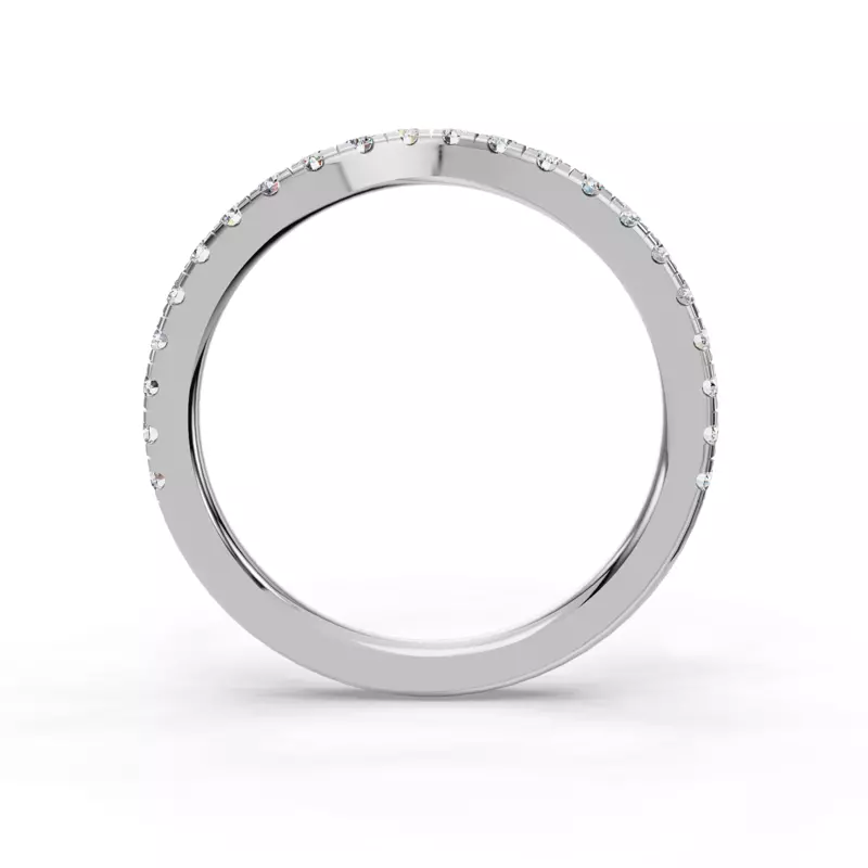 Platinum Gabriella Grand Pavé Contoured Band