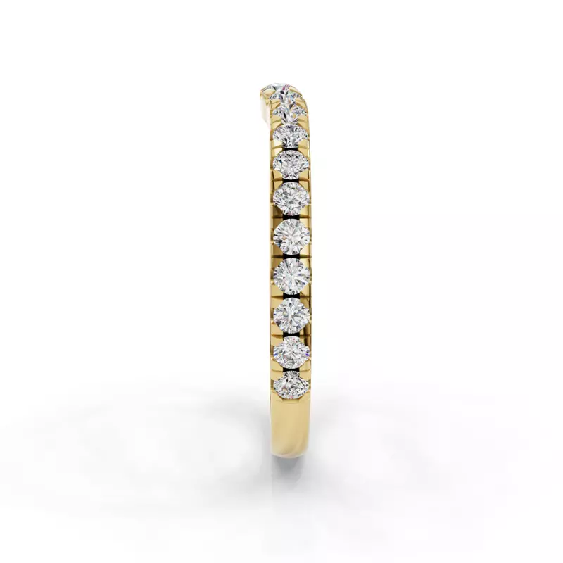 14K Yellow Gold Gabriella Majestic Pavé Contoured Band