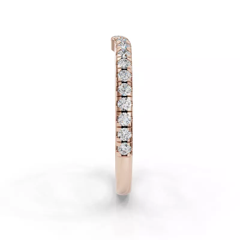 14K Rose Gold Kennedy Grand Pavé Contoured Band