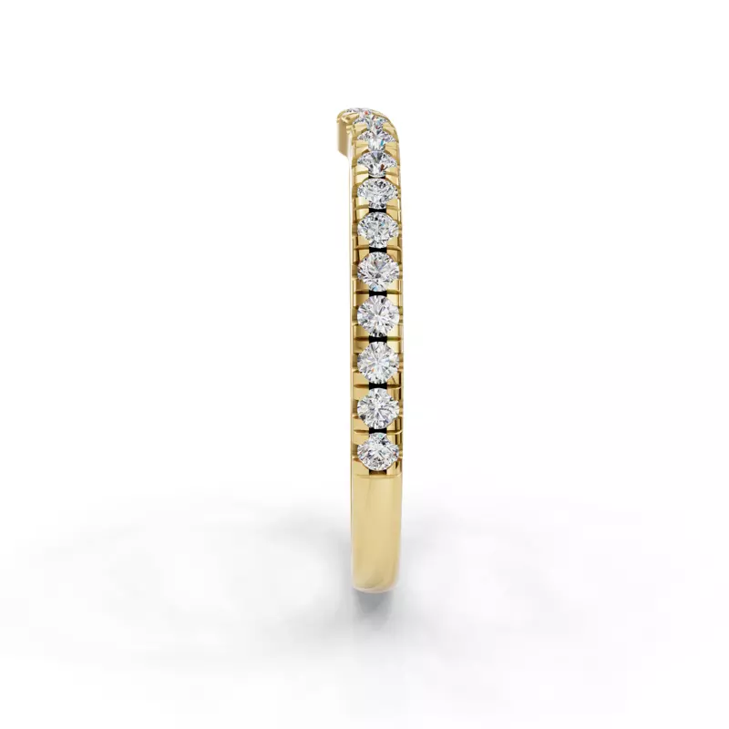 18K Yellow Gold Kennedy Grand Pavé Contoured Band