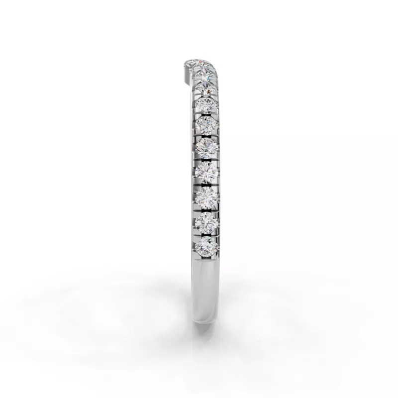 Platinum Kennedy Grand Pavé Contoured Band