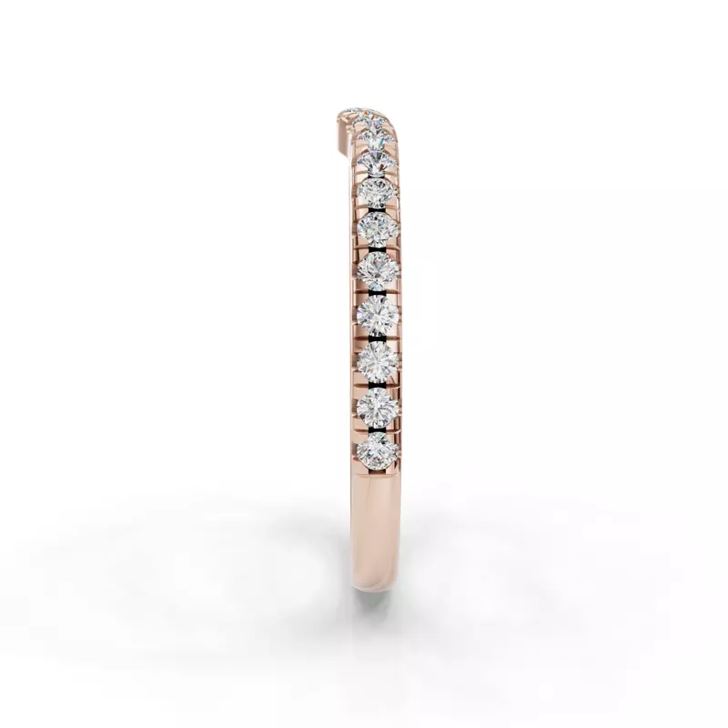 14K Rose Gold Kennedy Majestic Pavé Contoured Band
