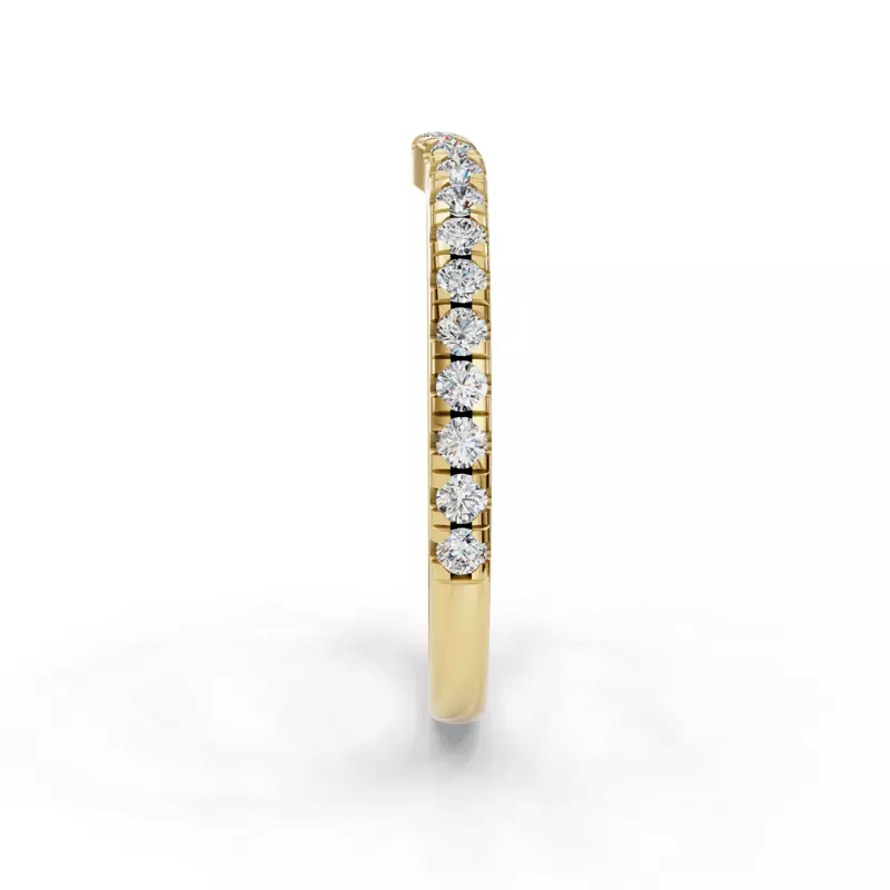14K Yellow Gold Kennedy Majestic Pavé Contoured Band