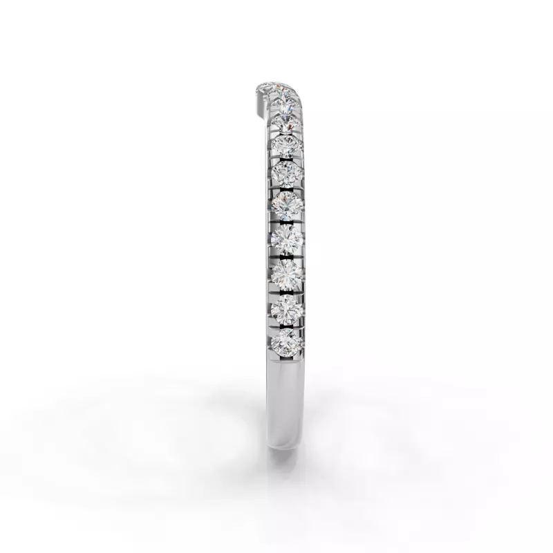 Platinum Kennedy Majestic Pavé Contoured Band