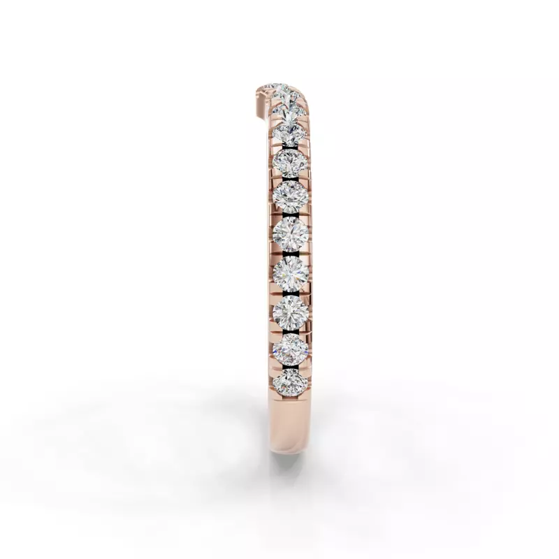 14K Rose Gold Bella Pavé Contoured Band (1.8mm)