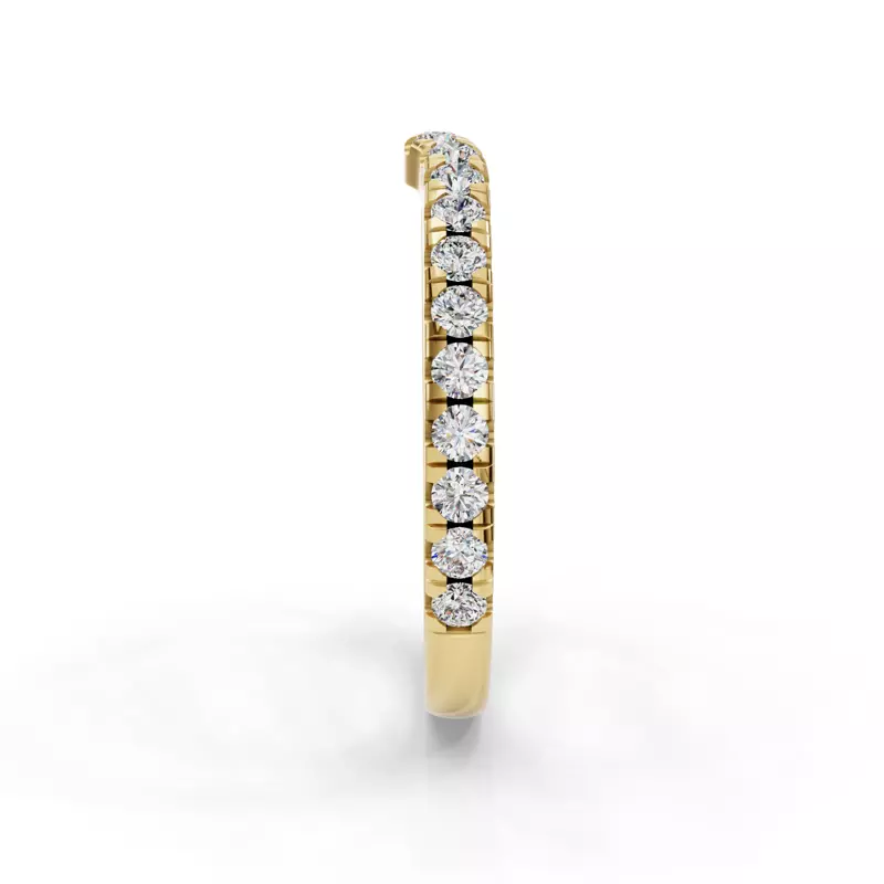 14K Yellow Gold Bella Pavé Contoured Band (1.8mm)