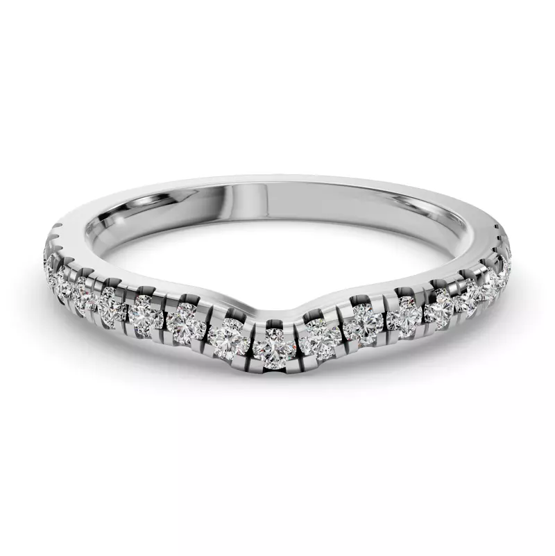 Bella Pavé Contoured Band (2.2mm)