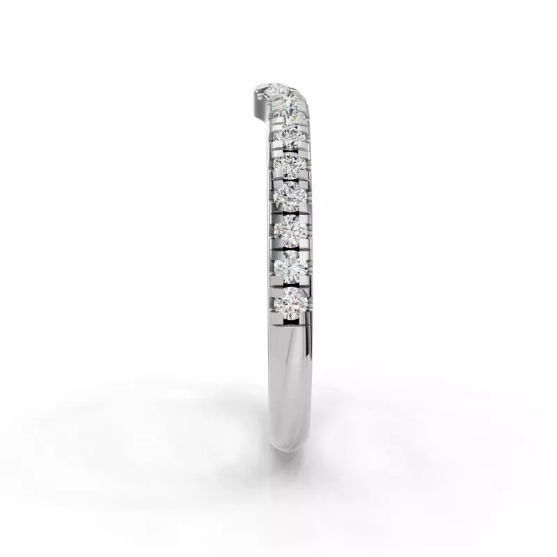 14K White Gold Bella Pavé Contoured Band (2.2mm)