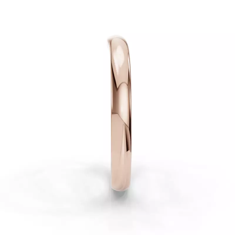 14K Rose Gold Leah Contoured Band (2.2mm)