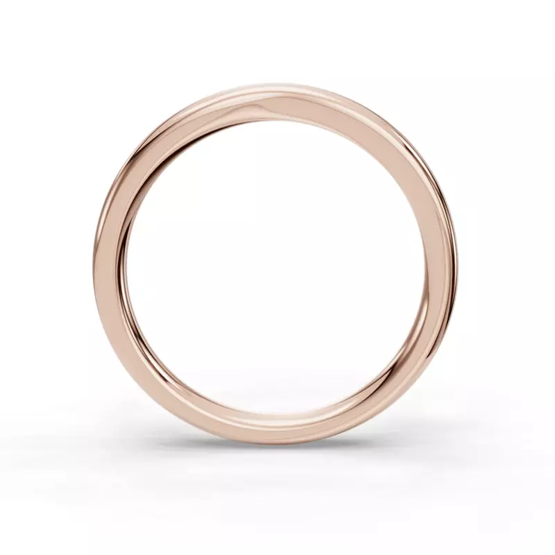 14K Rose Gold Leah Contoured Band (2.2mm)