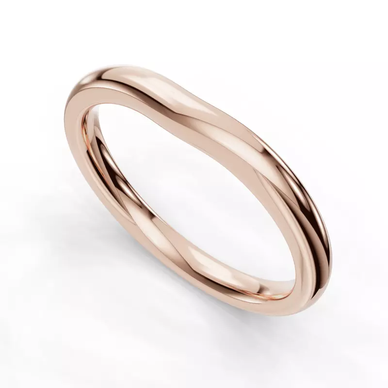 14K Rose Gold Leah Contoured Band (2.2mm)